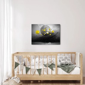 Obraz - žlté abstraktné gule (70x50 cm)