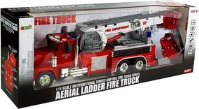 LEAN Toys Hasičské auto 60 cm s vysúvateľným otočným rebríkom, diaľkovým ovládaním, zvukom, sirénou a svetlami