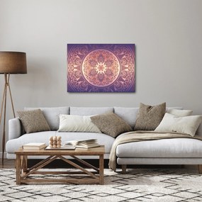 Obraz - Mandala na fialovom gradiente (70x50 cm)