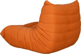 Dizajnové kreslo Nua zamat oranžové