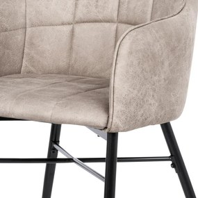 Autronic -  Jedálenská stolička AC-9990 LAN3, poťah lanýžová látka v dekor vintage kože