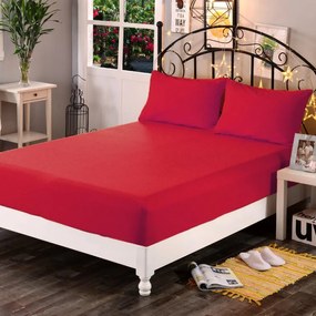 Napínacia Plachta Červená Bavlna Rozmer: 160 x 200 cm