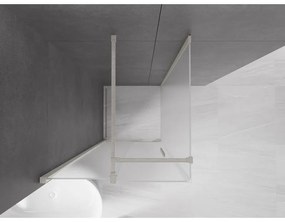 Mexen Velar, sprchový kút s posuvnými dverami 120 x 120 cm, 8mm sklo námraza, brúsená oceľ, 871-120-120-31-97