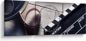 Obraz - Film (s hodinami) (90x30 cm)