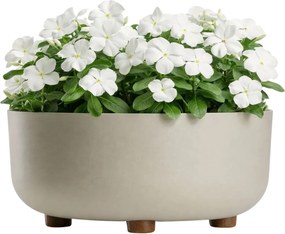 PLASTOVÝ KVETINÁČ TERRA 30X14,5 CM BÉŽOVÁ