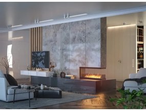 InFire - Rohový BIO krb 120x50 cm 3kW obojstranný