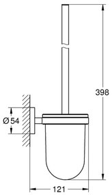 GROHE 41185000 - Súprava na čistenie toalety, lesklý chróm