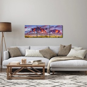 Obraz - Pohorie v Arizone (s hodinami) (90x30 cm)