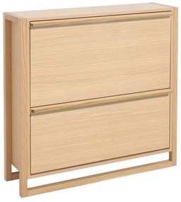 Výklopná skrinka na topánky v dekore duba v prírodnej farbe NewEst – Woodman