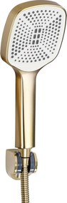 Rea Storm, vaňová batéria s ručnou bodovou sprchovou sadou, zlatá matná, REA-B7963