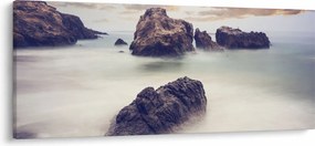 Obraz útesov v hmle (120x50 cm)