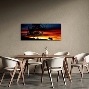 Obraz - Silueta vlka (120x50 cm)