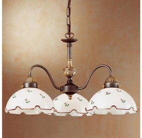 Kolarz 731.83.70 - Luster na reťazi NONNA 3xE27/75W/230V červená