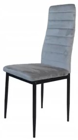 Sammer Velvetové kuchynské stoličky v sivej farbe s prešívaním LR1494 velvet siva