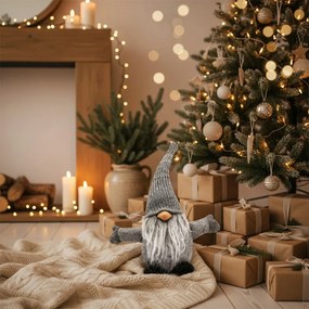 Vánoční skřítek ELF 045 - 35 cm šedý