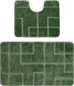 Sada kúpeľňových koberčekov SUPREME LINES línie, zelená