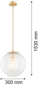 Argon 8626 - Luster na lanku HAMPTON 1xE27/15W/230V