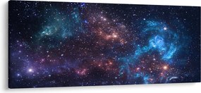 Obraz - Nočná obloha (120x50 cm)
