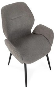 Sivé čalúnené jedálenské kreslá v súprave 2 ks Ansu – Marckeric