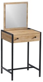 Toaletný stolík MARY 128x50 cm hnedá/čierna