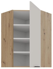 Horná rohová kuchynská skrinka Sayla 60x60 GN-90 1F (45°) (kašmír + dub artisan). Akcia -19%. Vlastná spoľahlivá doprava až k Vám domov. 1121429