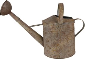 Hnedo-sivá plechová dekoratívna kanva - 53*22*36 cm