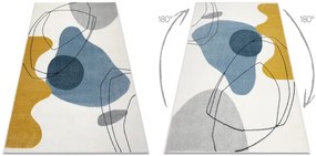 Koberec FUSION 7158 biely / žltý / modrý