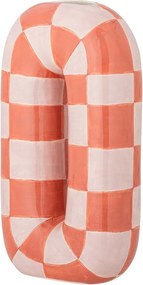 Keramická ručne maľovaná váza v lososovej farbe/krémovobiela (výška 32 cm) Mae – Bloomingville