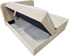 Čalúnená posteľ boxspring FORENA 160x200 cm krémová Matrac: Bonell pružinová matrac