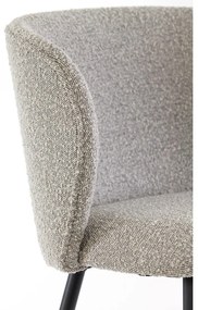 Sivé čalúnené jedálenské kreslo Elyna – Light &amp; Living