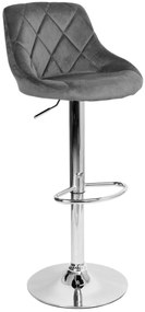 Barová stolička CYDRO CHRÓM sivá