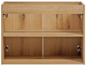 Závěsná skříňka Nova Oak I se zápustným umyvadlem 80 cm dub coast evoke