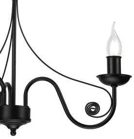 Luster na reťazi DONATO 3xE14/40W/230V čierna