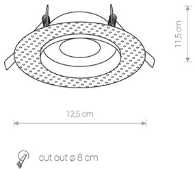 NOWODVORSKI Vonkajšie podhľadové osvetlenie ECHO, 1xGU10, 15W, 12,5 cm, okrúhle, biele