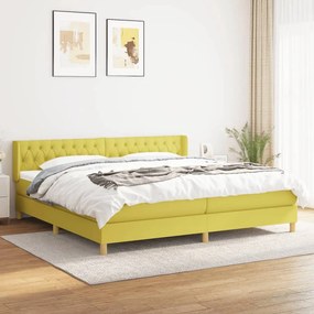 Boxspring posteľ s matracom zelená 200x200 cm látka 3130544