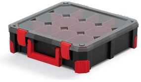 Kufríkový organizér 39 × 39 × 11 cm, prepážky, čierna