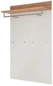 Biely/v prírodnej farbe vešiakový panel v dekore duba Topix – Germania