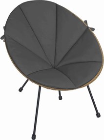 Vodeodolný podsedák do záhradného kresla ACAPULCO 91x72 cm - grafitový