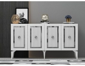 Skrinka Nora White and Silver