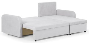 Rozkládací rohová sedací souprava TOKYO Stříbrná