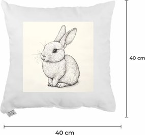 Dekoratívny vankúš Bunny Sketch 40x40 cm EMI