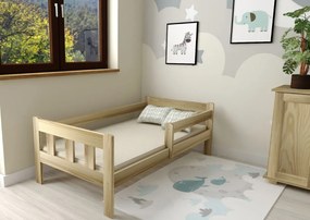 Detská posteľ MAJA z masívu borovice - 200x90 cm - prírodná