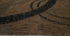 Koberec Eqos 0003 BROWN – hnedý obdĺžnik s geometrickým vzorom Rozmer: 160x220 cm