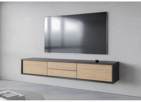 TV stolík Fiora 39 (antracit + dub olejovaný). Vlastná spoľahlivá doprava až k Vám domov. 1066465