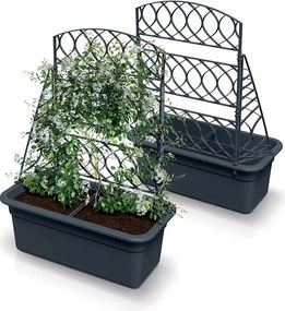 Kvetináč s pergolou Blomas 58 cm antracitový