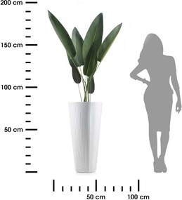 PLASTOVÝ KVETINÁČ MORA 39X81 CM BIELA