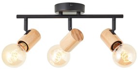 Brilliant - Bodové svietidlo KERRY 3xE27/40W/230V čierna/bambus