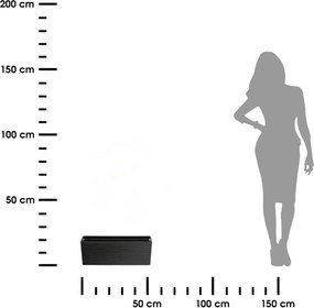 Plastový květináč Bouquet Riflo 56x19 cm černý