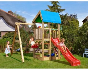 Ihrisko Jungle Home so šmykľavkou a modulom 1-Swing Frame 2.0