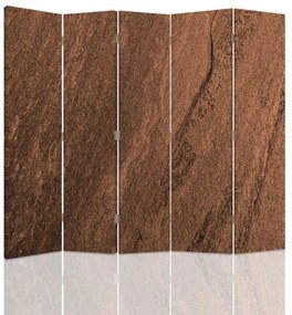 Ozdobný paraván Abstraktní hnědá - 180x170 cm, päťdielny, klasický paraván